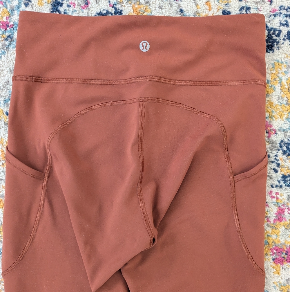 Lululemon Invigorate High-Rise Tight 28" Dark Terracotta, Size 6, Leggings - Picture 7 of 13